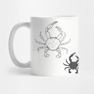 Two crabs, one big,  one small Mug